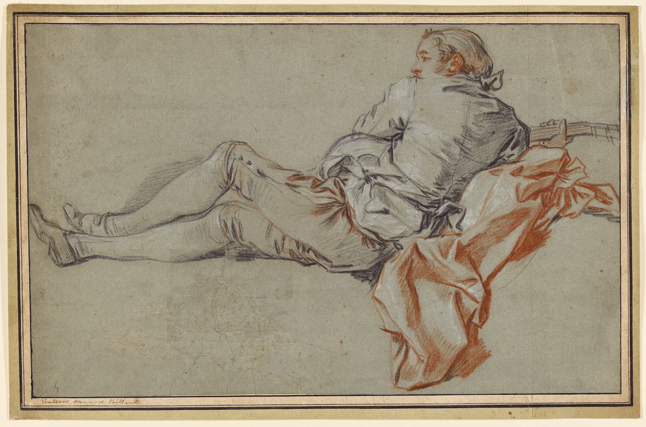 Figure masculine allongée - François Boucher
