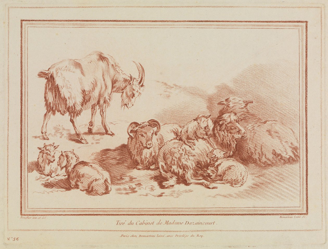 troupeau de moutons - François Boucher