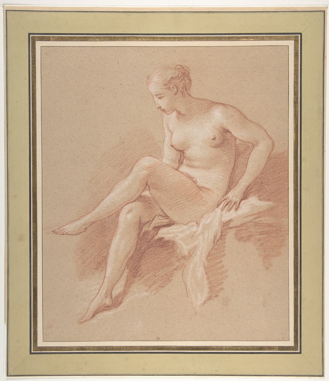 Nu féminin assis - François Boucher