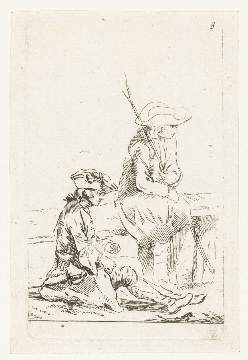 Un soldat et un paysan - François Boucher