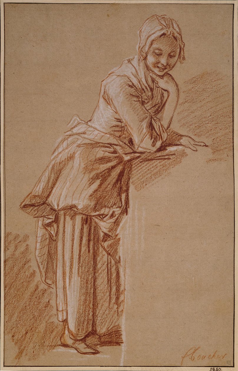 Jeune paysanne debout - François Boucher