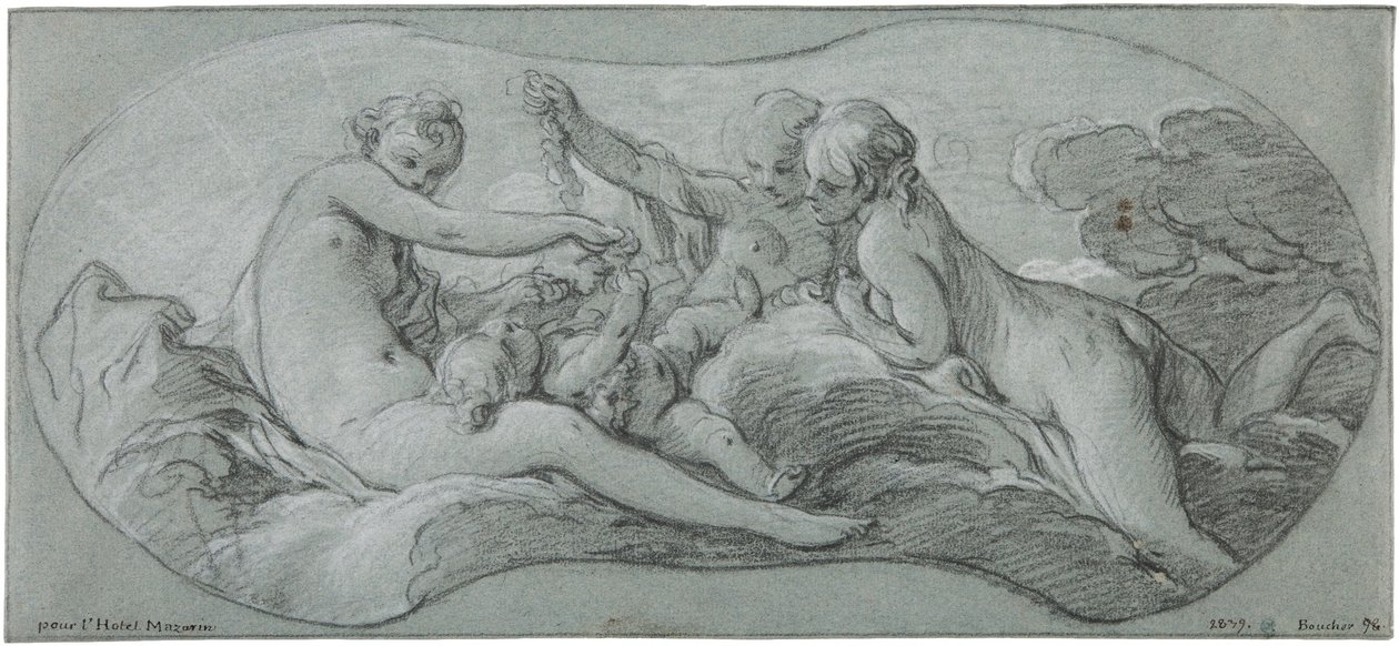 Les trois Grâces jouant avec Cupidon - François Boucher