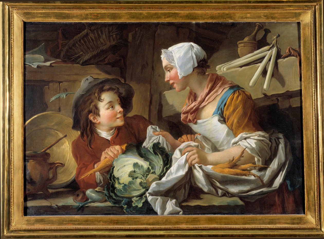 Le cuisinier et un jeune homme - François Boucher