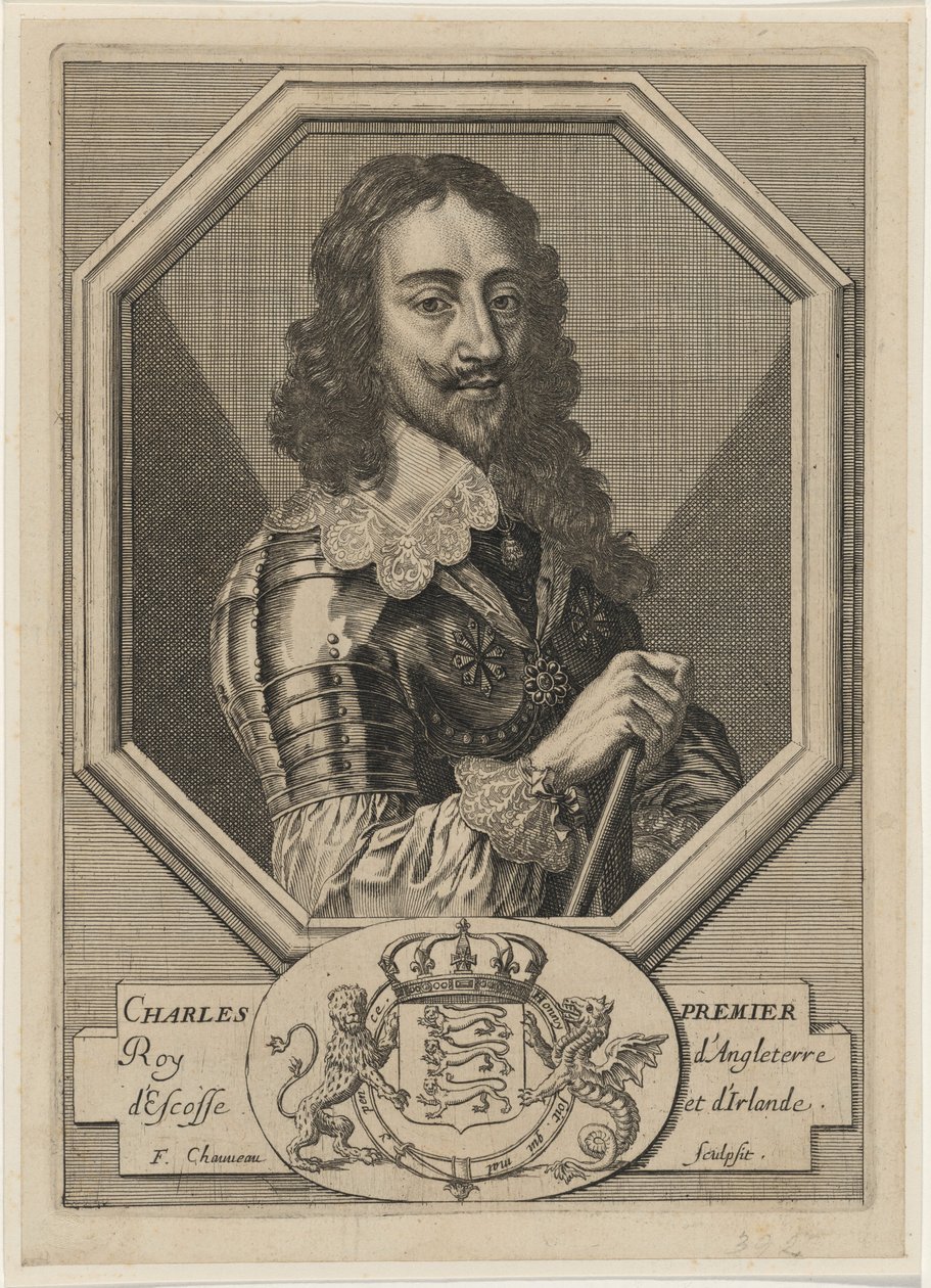 Charles Ier dans un encadrement octogonal - Francois Chauveau
