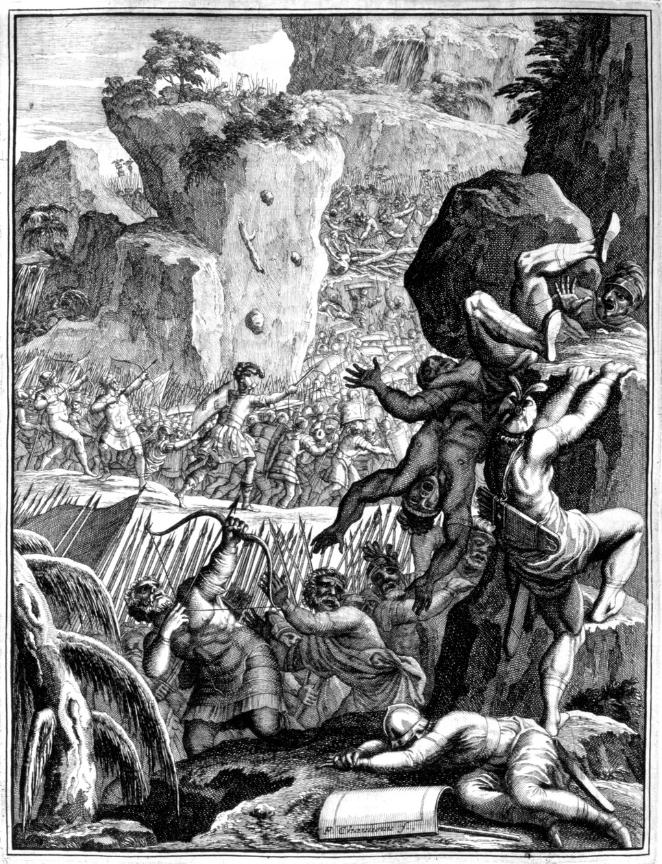 Forces sous Alaric I, Roi des Wisigoths, en bataille, vers 410, 1654 - Francois Chauveau