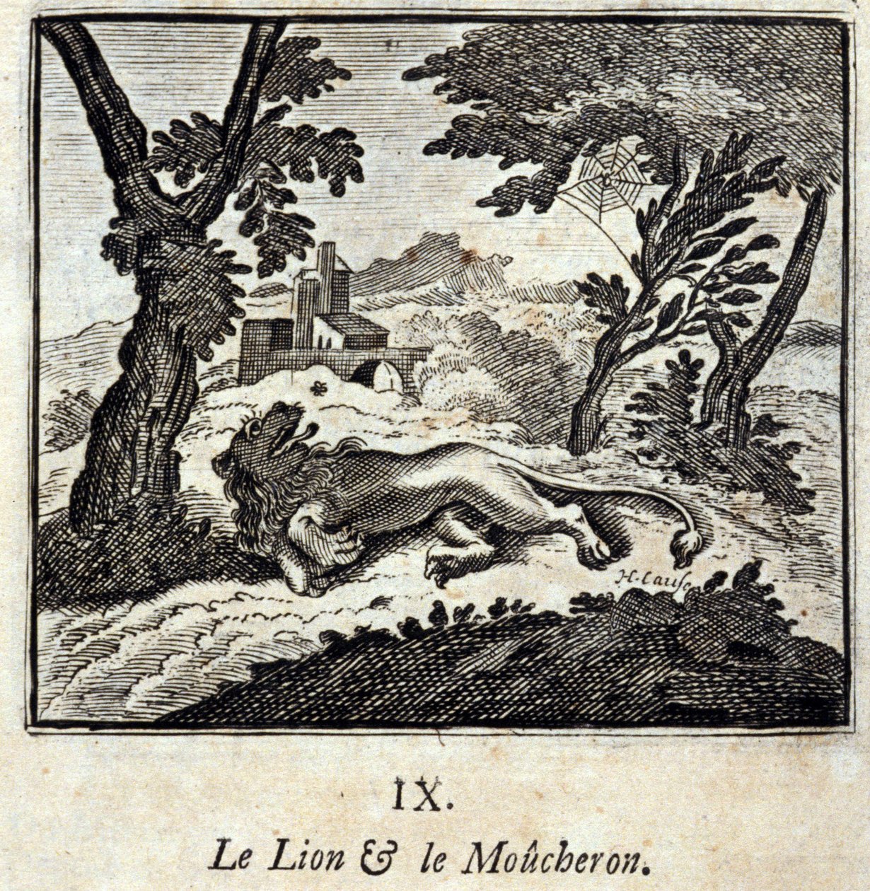 Le Lion et le Moucheron - Francois Chauveau