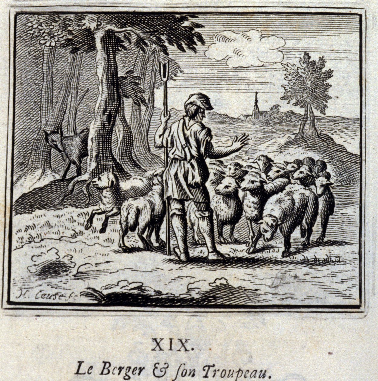 Le berger et son troupeau - Francois Chauveau