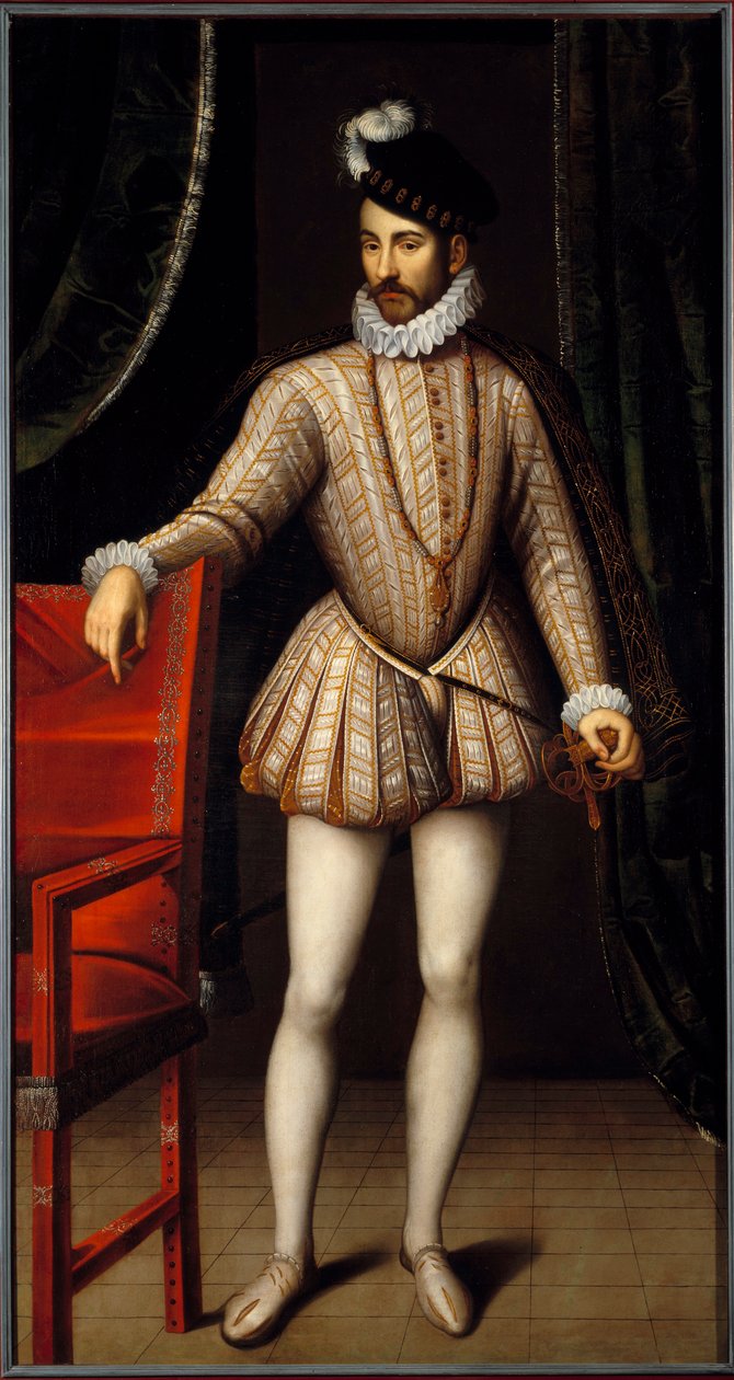Portrait en pied de Charles IX (1550 - 1574) roi de France - François Clouet