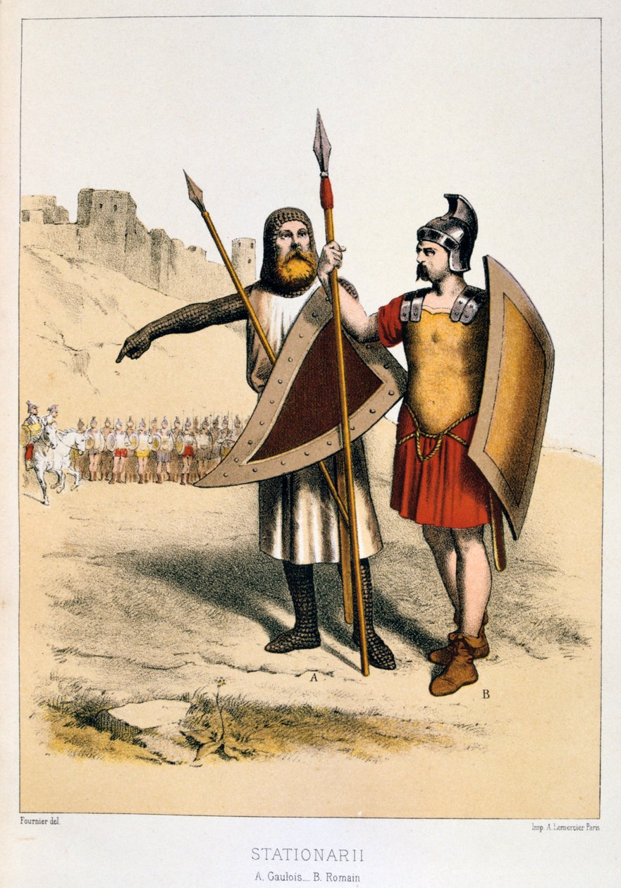 Stationarii, un Gaulois et un Romain, vers 1887 - Francois Cudet