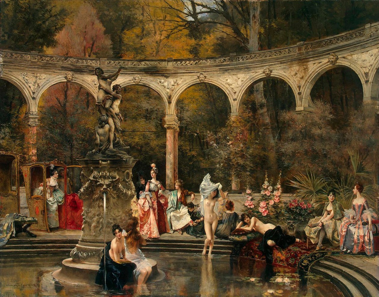 Bain des dames de cour au XVIIIe siècle, 1888 - Francois Flameng