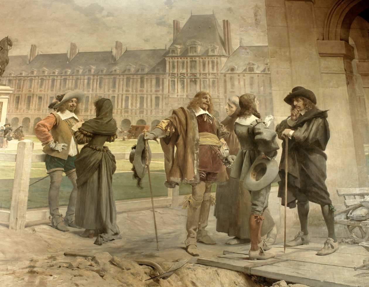 Pascal avec Desargues présente à Descartes ses expériences sur la gravité de l