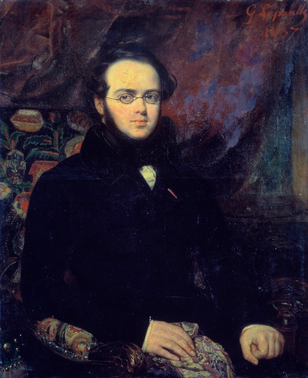 Portrait du compositeur français Jacques Fromental Lévy dit Halévy (1799-1862) - Francois Gabriel Guillaume Lepaulle