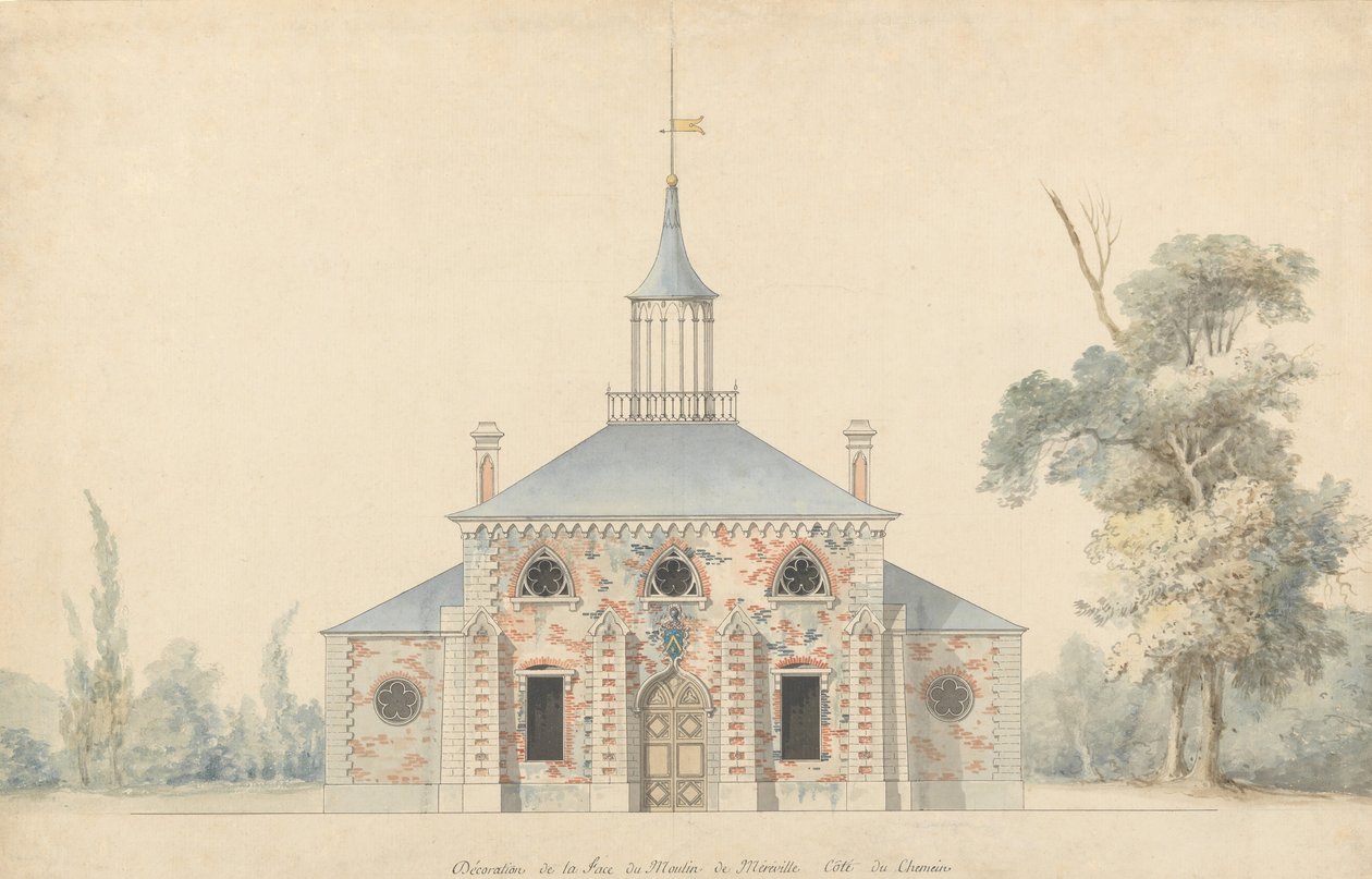 Élévation pour le moulin projeté à Méréville, n.d. - Francois Joseph Belanger