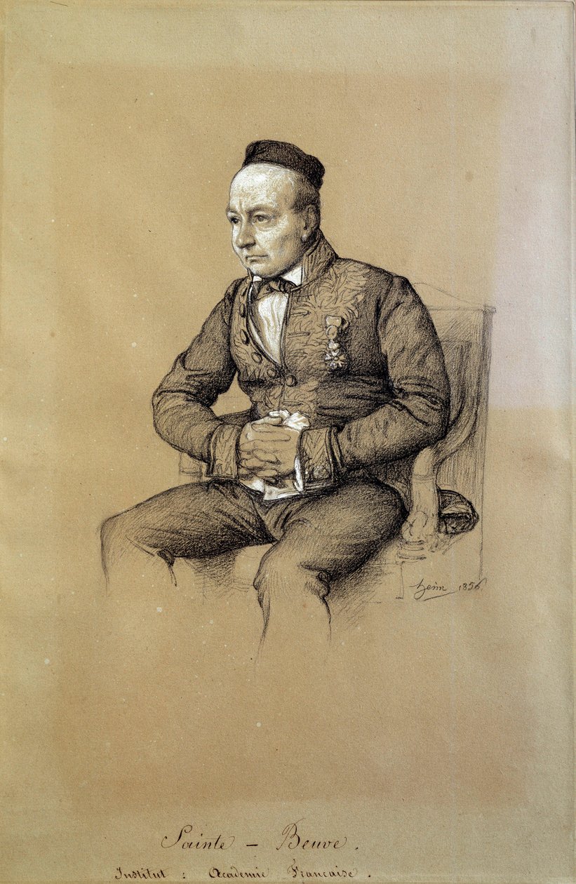 Portrait de Charles Auguste Sainte-Beuve, critique littéraire et écrivain français - François Joseph Heim