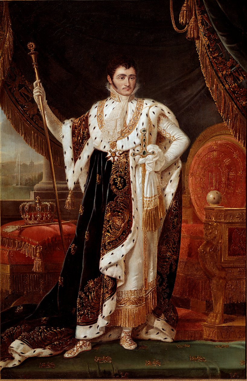 Portrait de Jérôme Bonaparte (1784-1860) roi de Westphalie, devant les jardins de Wilhelmshöhe - Francois Josephe Kinson