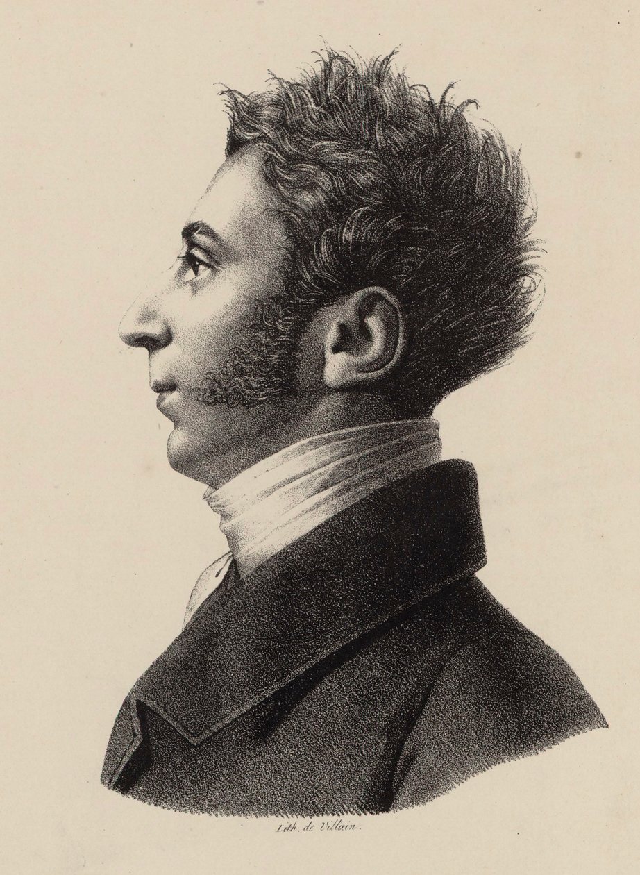 Portrait de Franz Xavier Wolfgang Mozart 1791-1844, années 1820 - Francois Le Villain