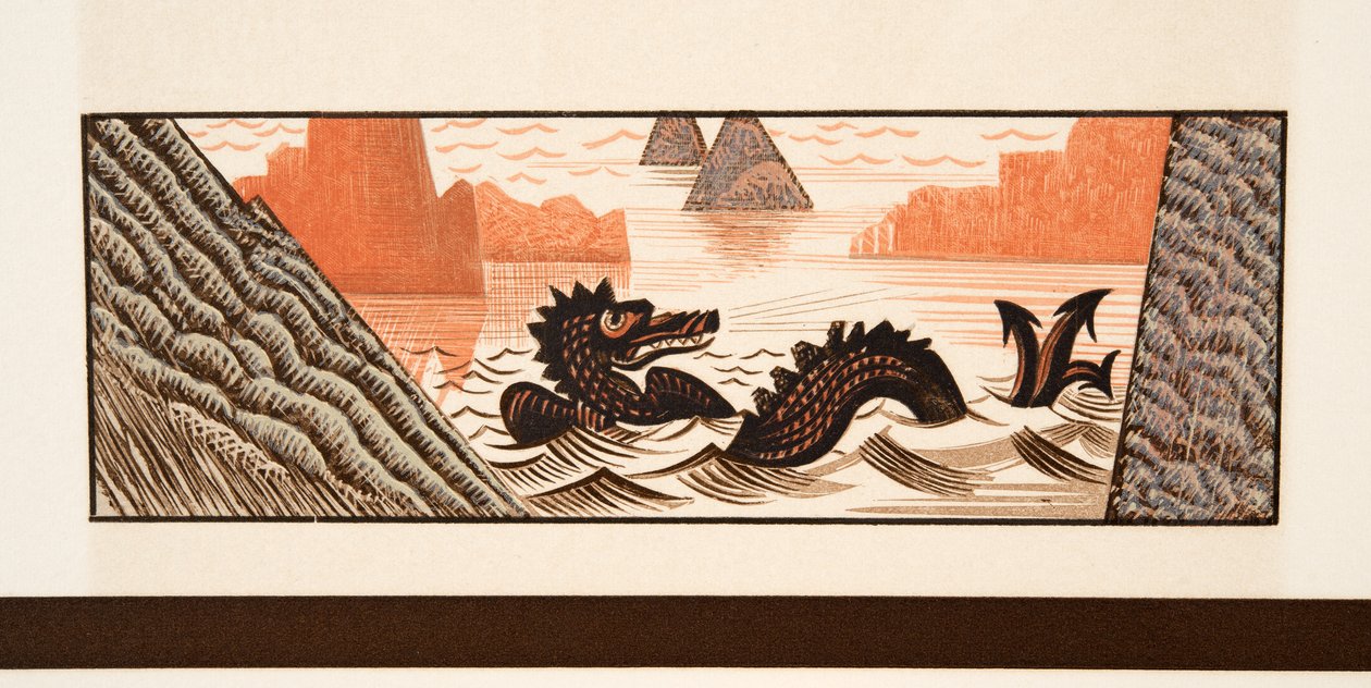 Illustration graphique de Prométhée Enchaîné par Eschyle, pub. 1941 - Francois-Louis Schmied