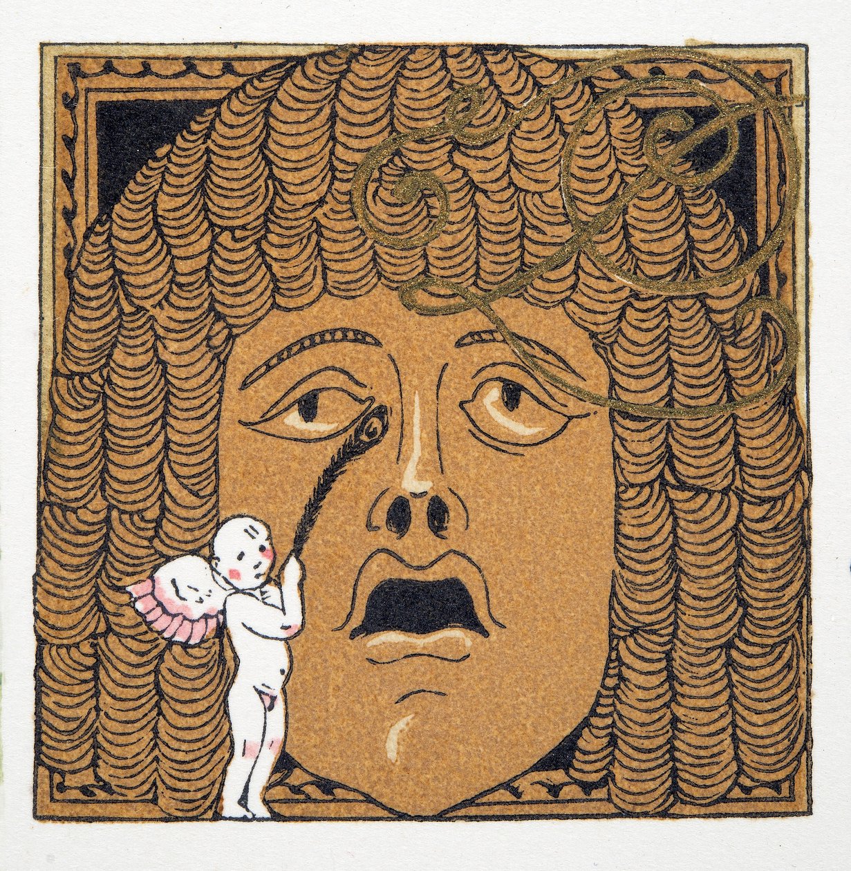 Nez chatouillé par Cupidon, de Personnages de Comédie, 1922 - Francois Louis Schmied