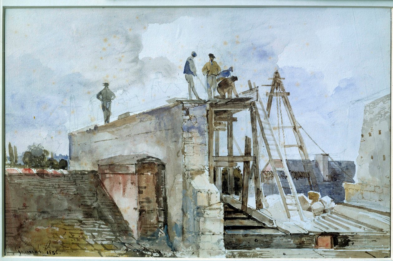 Chantier de construction vu de la fenêtre de Granet à l