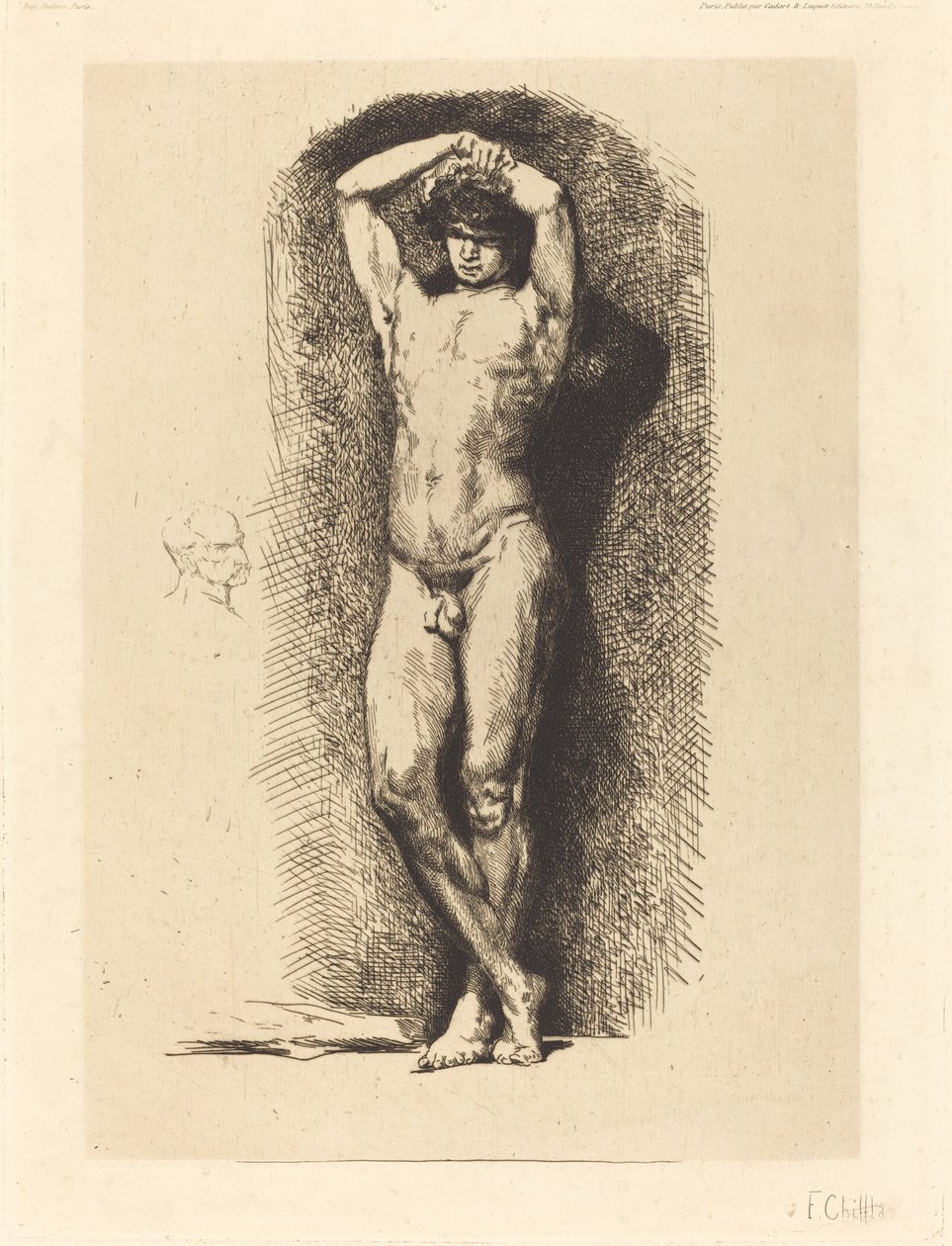 Académie masculine - Francois Nicolas Chifflart