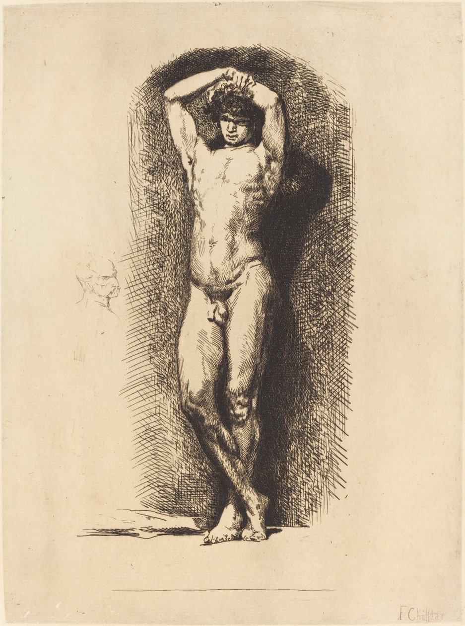 Académie masculine - Francois Nicolas Chifflart