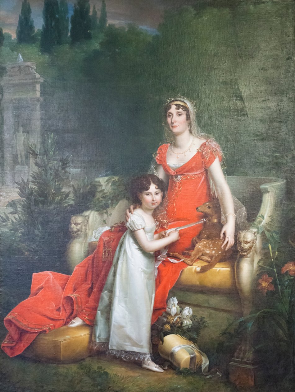 Elisa Bonaparte Baciocchi avec sa fille Napoleona Elisa - Baron François Pascal Simon Gérard