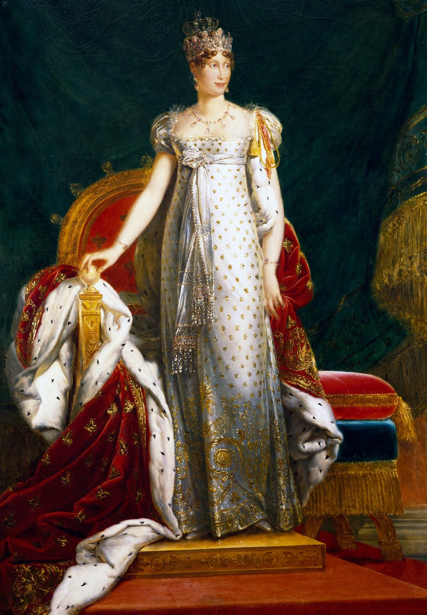 Portrait de Marie Louise, Impératrice de France, par Baron François Gérard, peinture - Baron François Pascal Simon Gérard