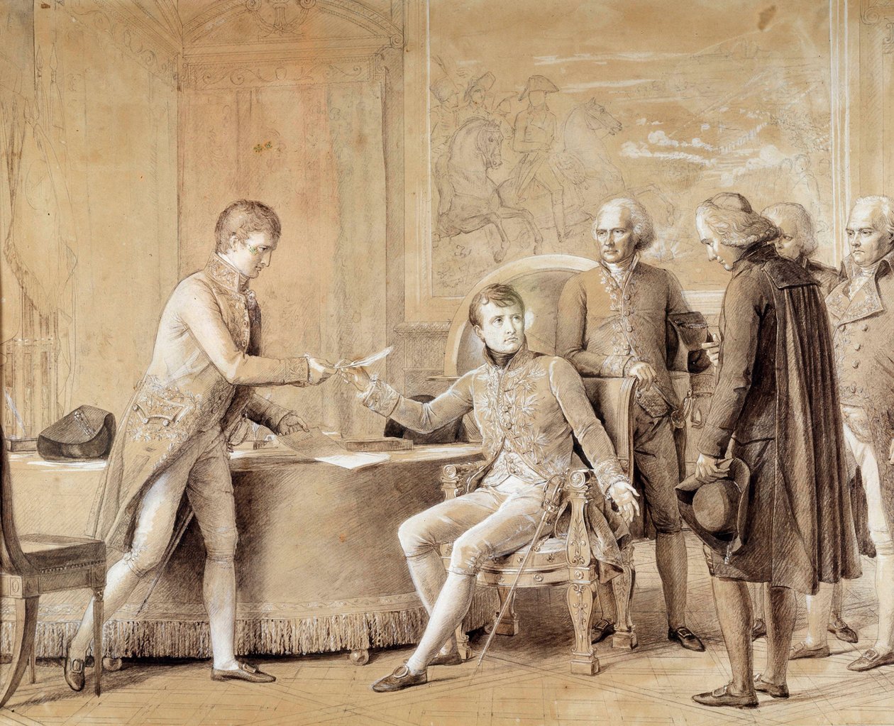 Signature du Concordat entre la France et le Saint-Siège par le Premier Consul le 15 juillet - Baron François Pascal Simon Gérard