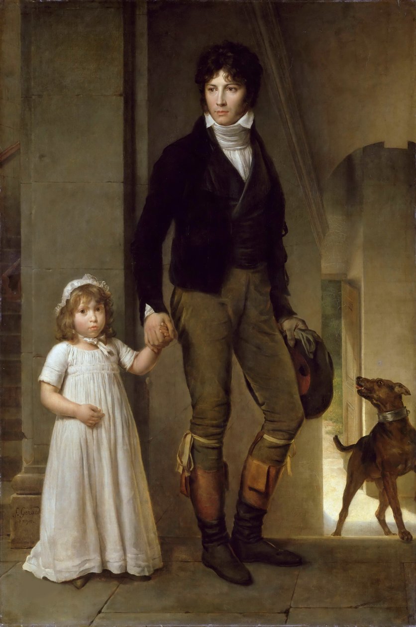Jean-Baptiste Isabey 1767-1855 et sa fille Alexandrine, 1795 - Francois Pascal Simon Gerard