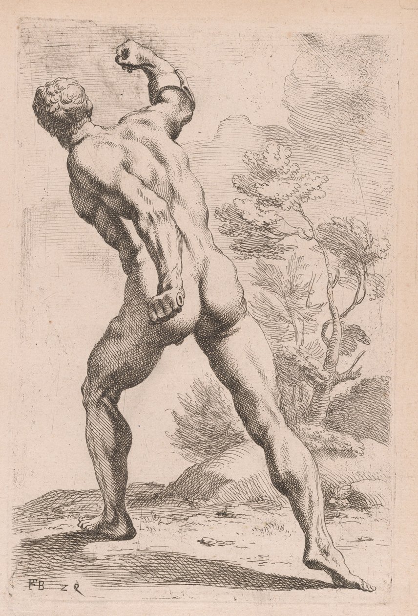 Le Gladiateur Borghèse, vue arrière (pl. 29) - Francois Perrier