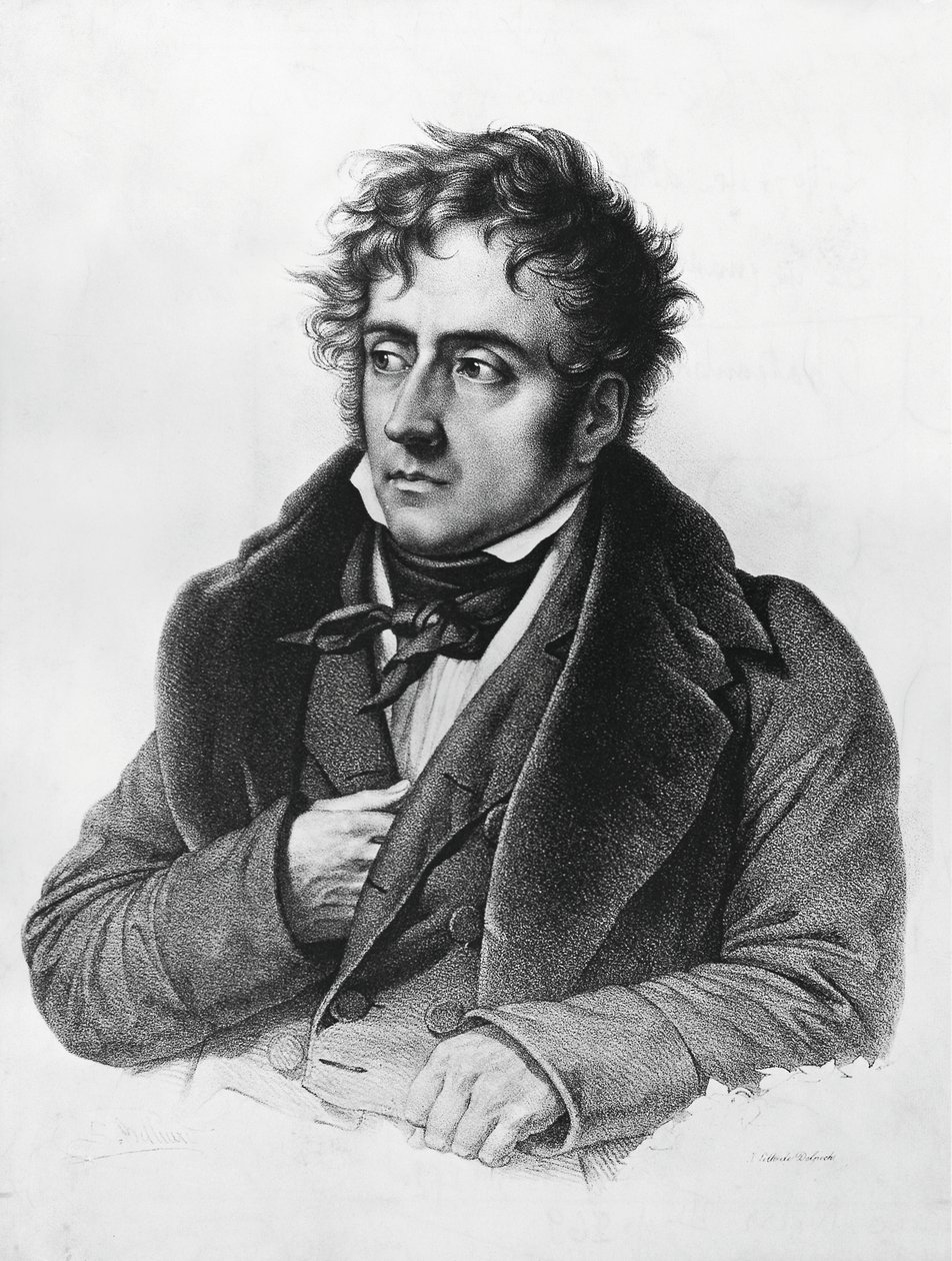 Portrait de François-René, vicomte de Chateaubriand (1768-1848), écrivain, homme politique, diplomate et historien français - Francois Seraphin Delpech