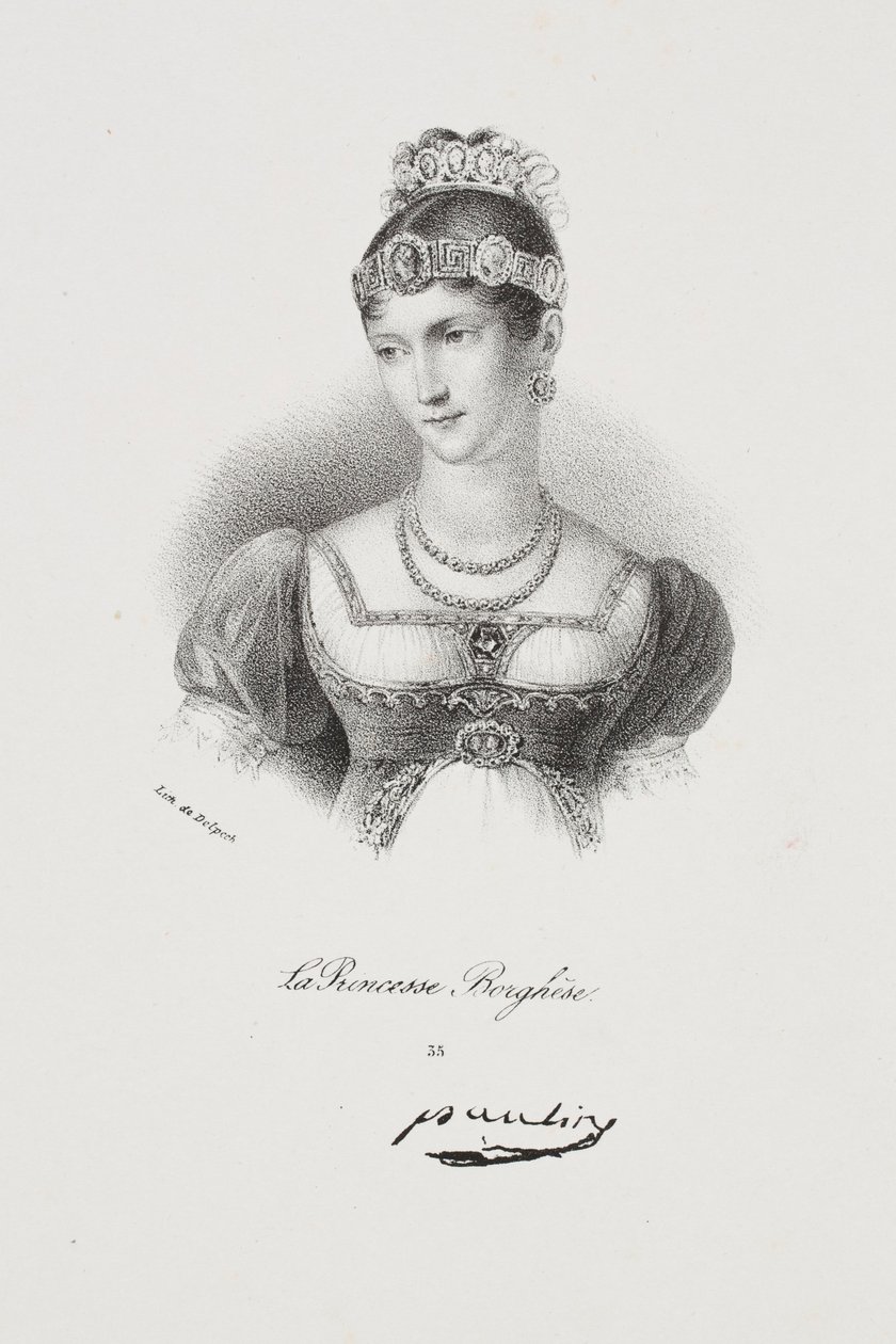 Portrait de la princesse Pauline Borghese (Marie Paulette Bonaparte) - Francois Seraphin Delpech