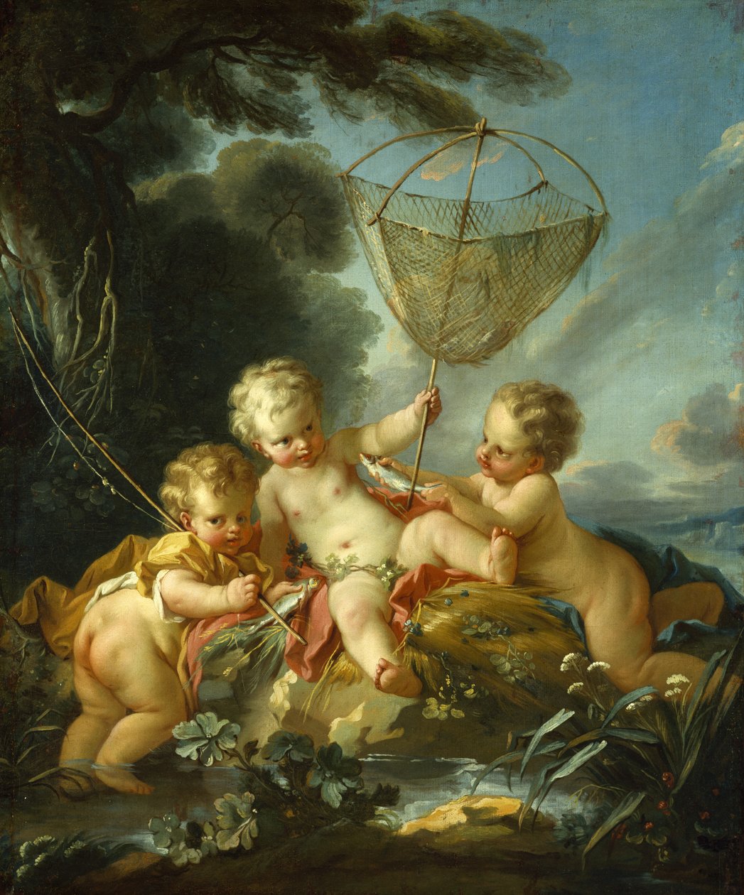 Putti en pêcheurs - François Boucher