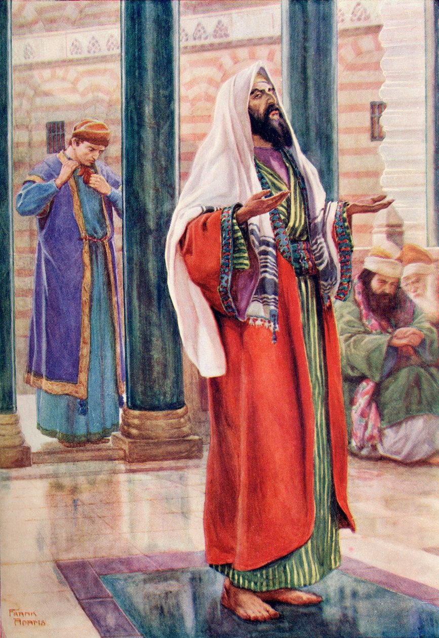 La Parabole du pharisien et du publicain, vers 1910 - Frank Adams