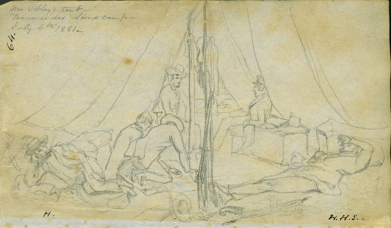 La tente de M. Sibley, 6 juillet 1851 - Frank Blackwell Mayer
