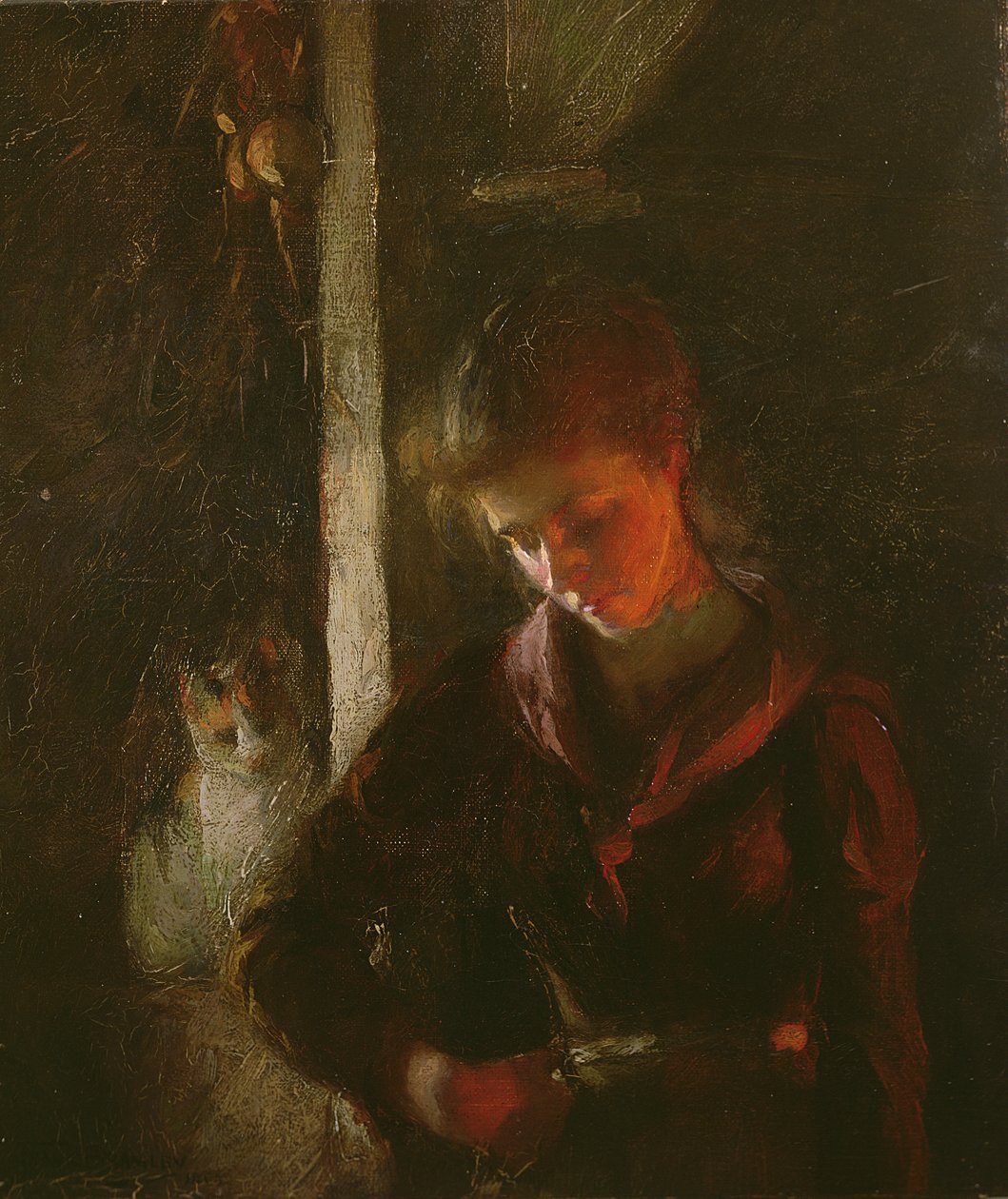 Au coin du feu - Frank Bramley