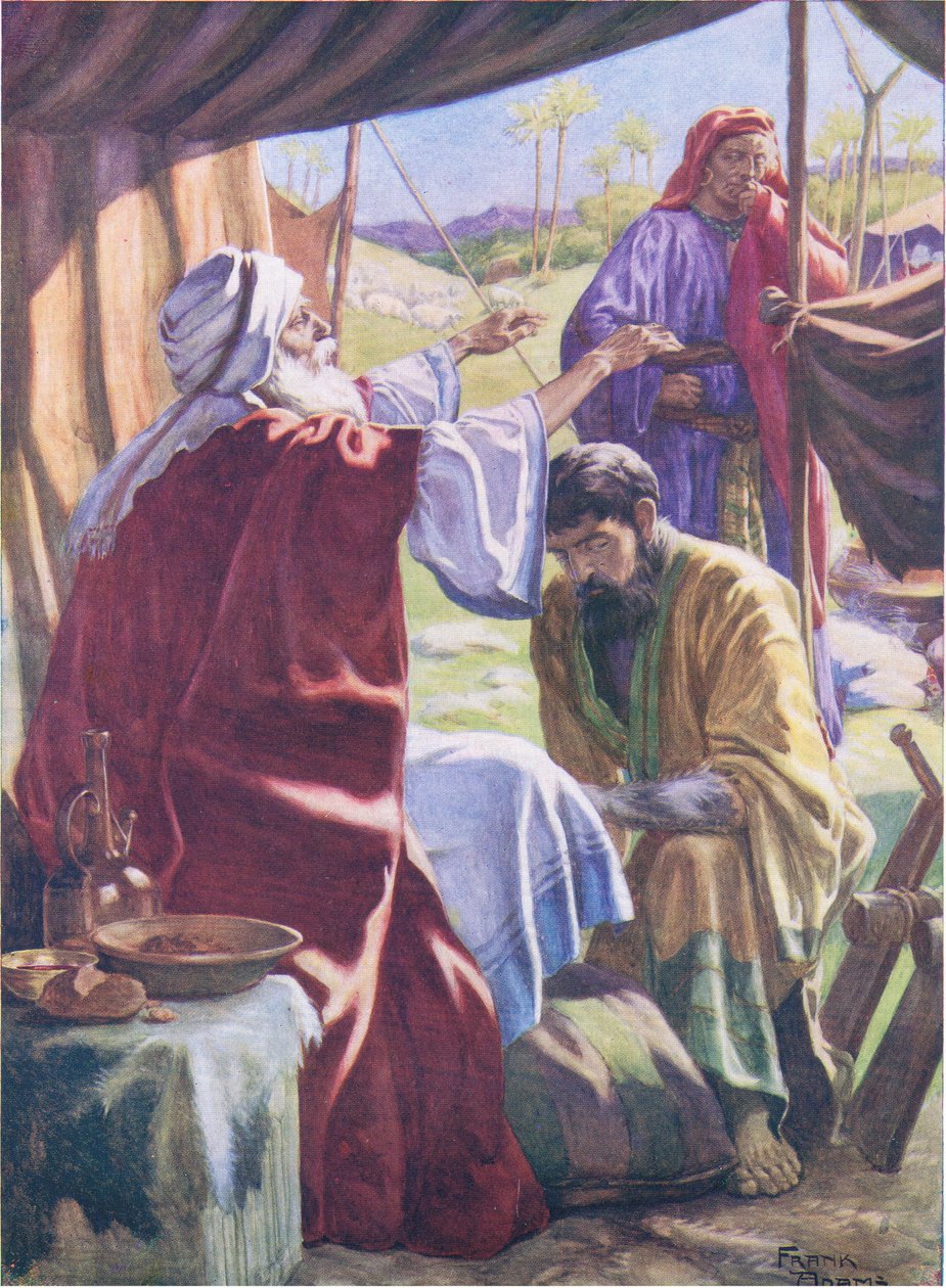 Jacob obtenant la bénédiction, du Livre d