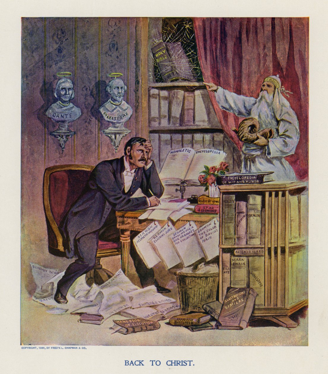 Retour au Christ (lithographie couleur) - Frank Beard