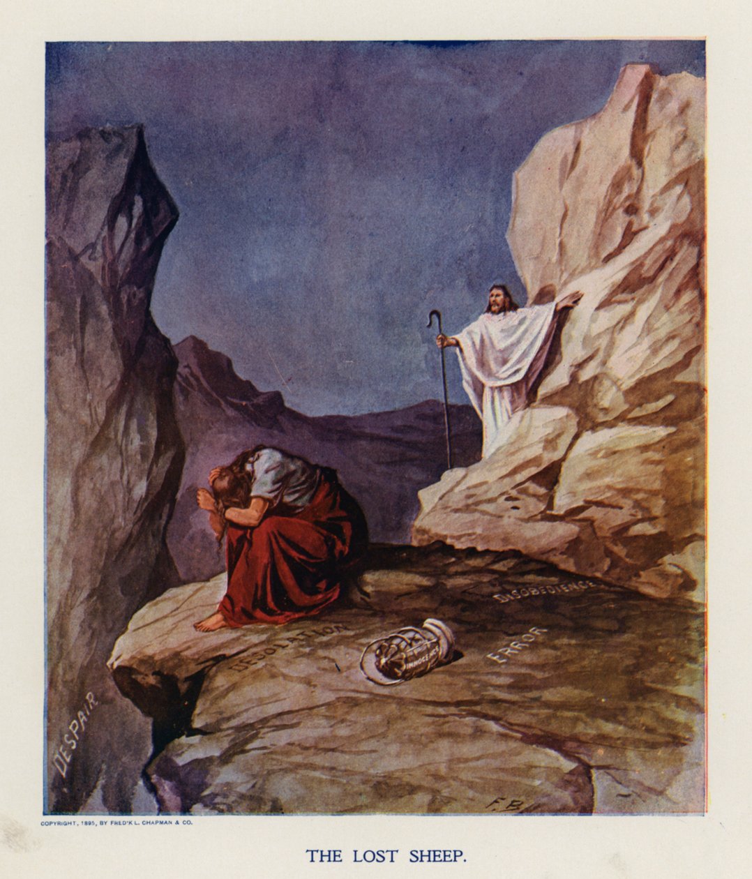 La brebis perdue (lithographie couleur) - Frank Beard