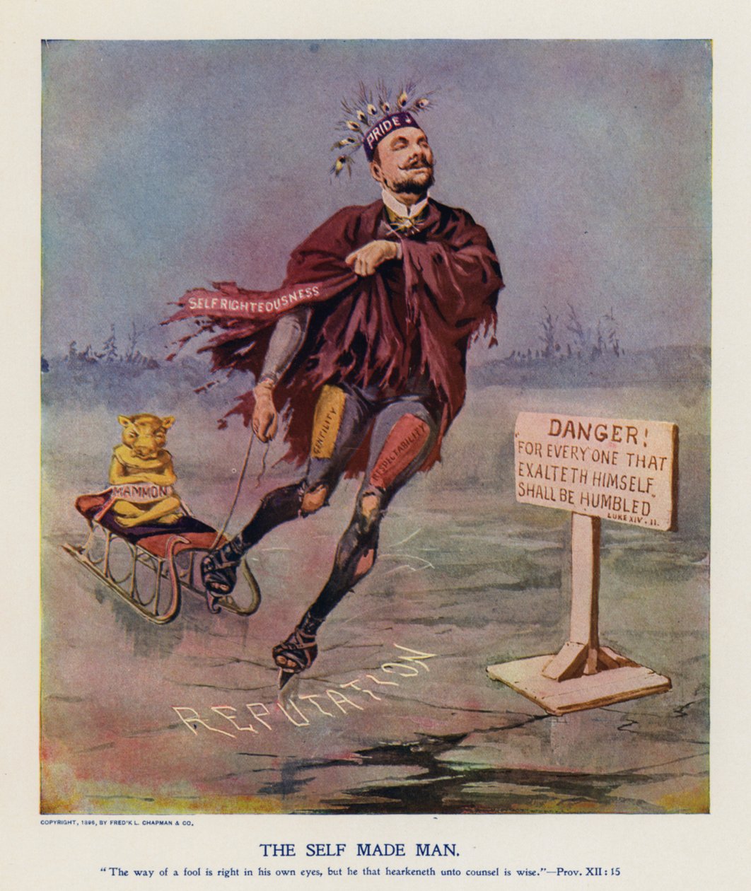 Le self made man (lithographie couleur) - Frank Beard