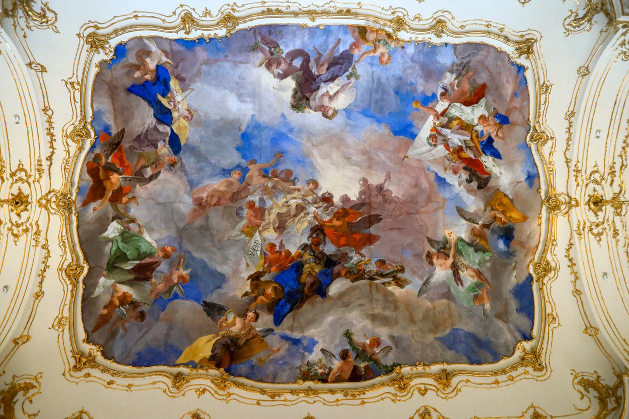 Fresque au plafond de la petite galerie du château de Schönbrunn, Vienne, Autriche, 2024 (photo) - Frank Buffetrille