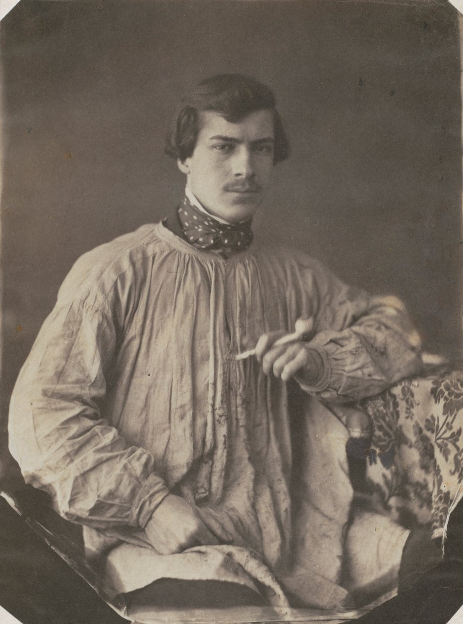 Artiste ou assistant avec pipe - Frank Chauvassaignes