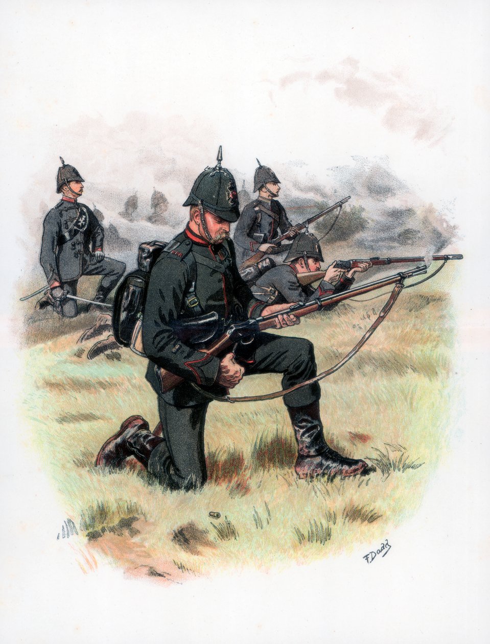Ordre de marche, The Kings Royal Rifle Corps anciennement 60th Rifles, 1889 - Frank Dadd