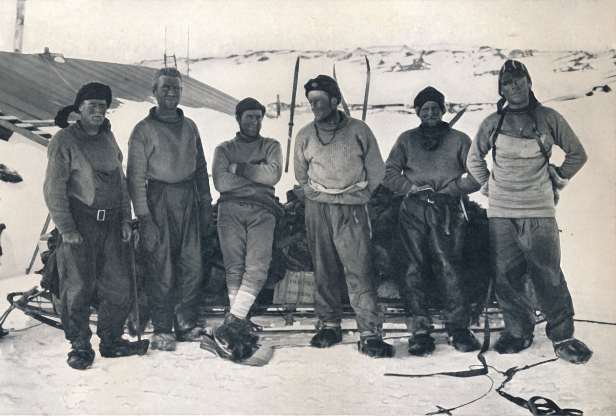 Le groupe du lieutenant Campbell à leur retour au cap Evans, 7 novembre 1912, 1913 - Frank Debenham