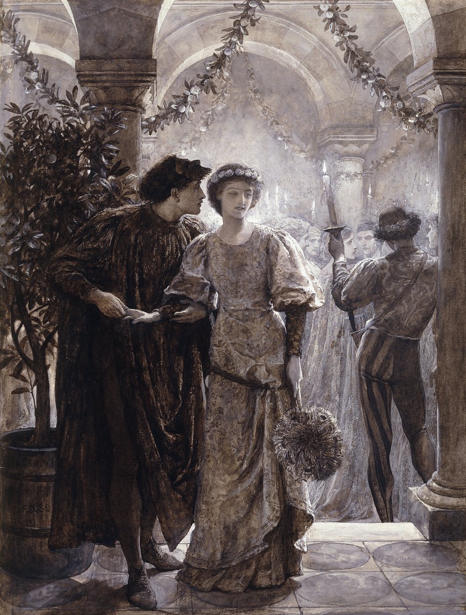 Scènes de Roméo et Juliette : La scène du bal - Frank Dicksee