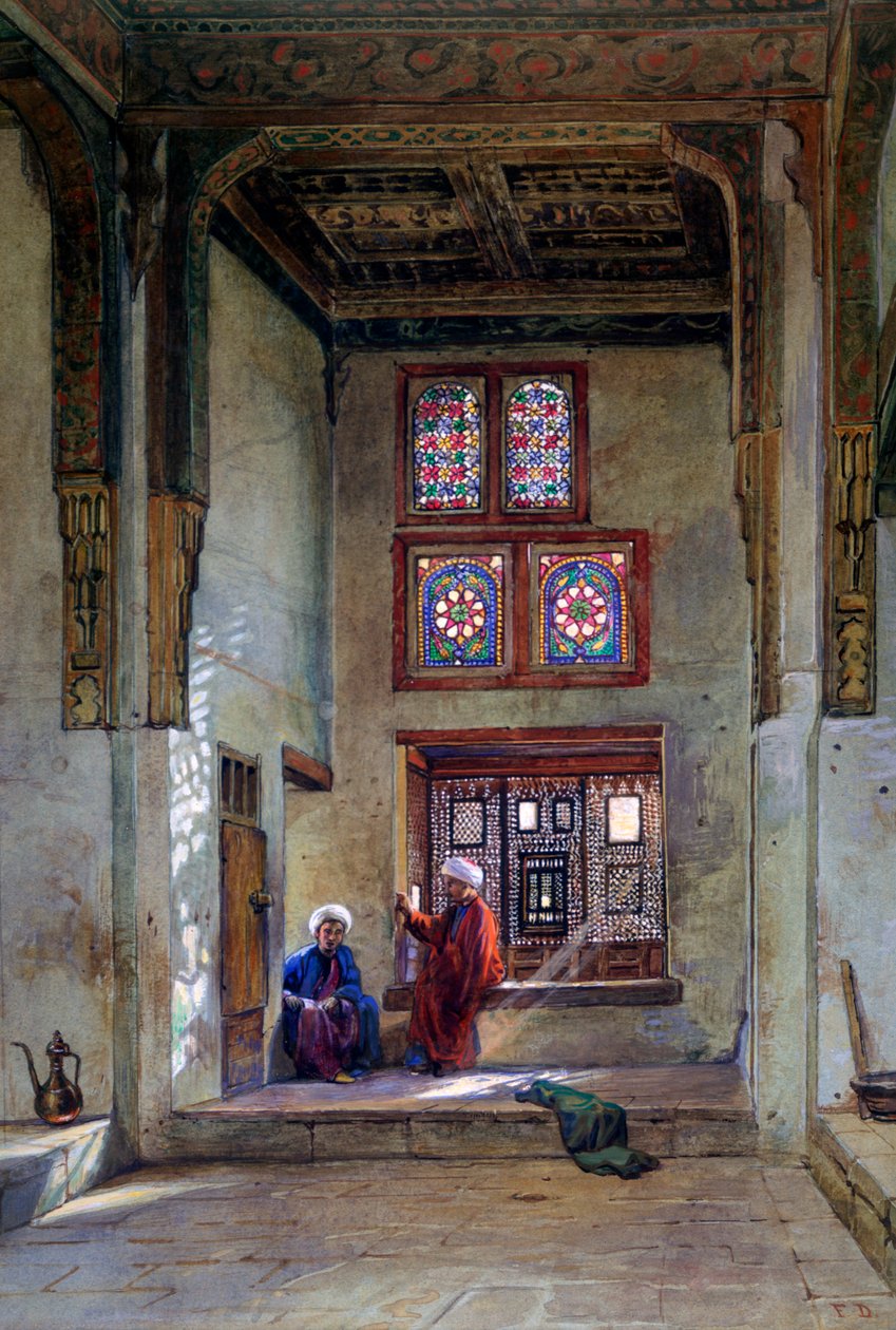 Salle de réception, maison de Memlook Radnau Bey, Le Caire, 1873 - Frank Dillon