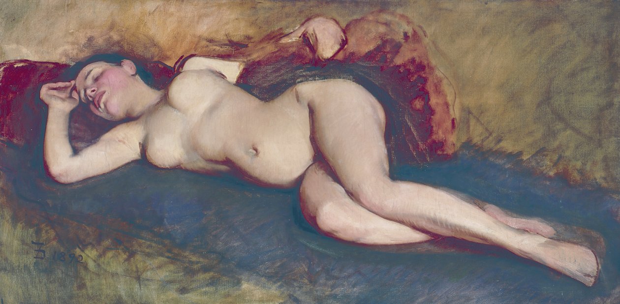 Nu allongé - Frank Duveneck