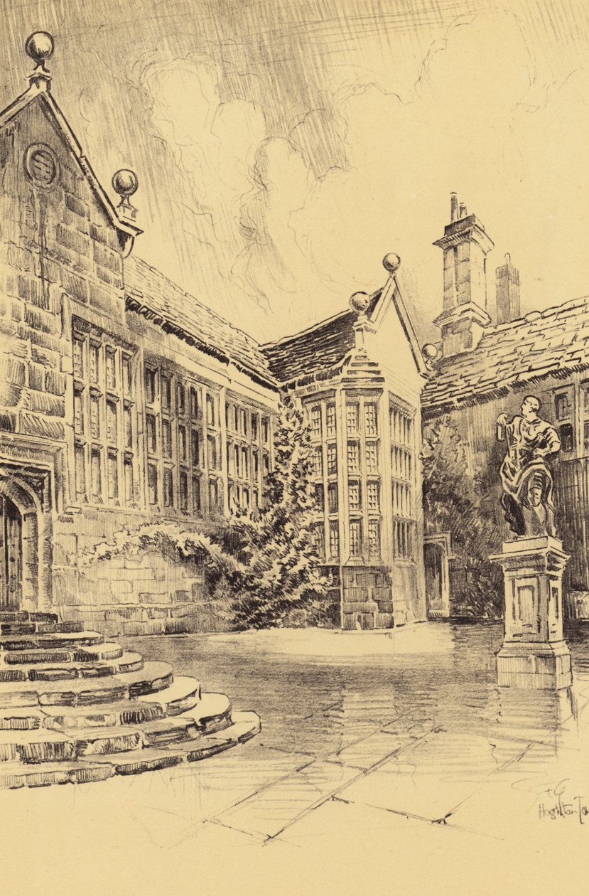 Tour Hoghton, cour supérieure (lithographie) - Frank Greenwood