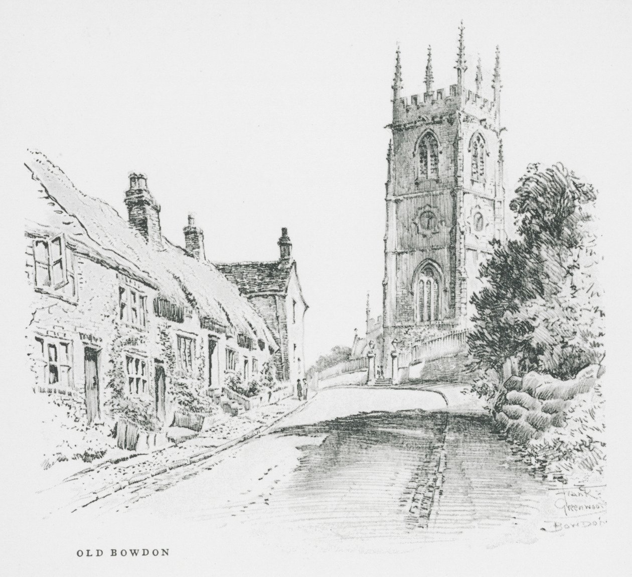 Old Bowdon (lithographie) - Frank Greenwood