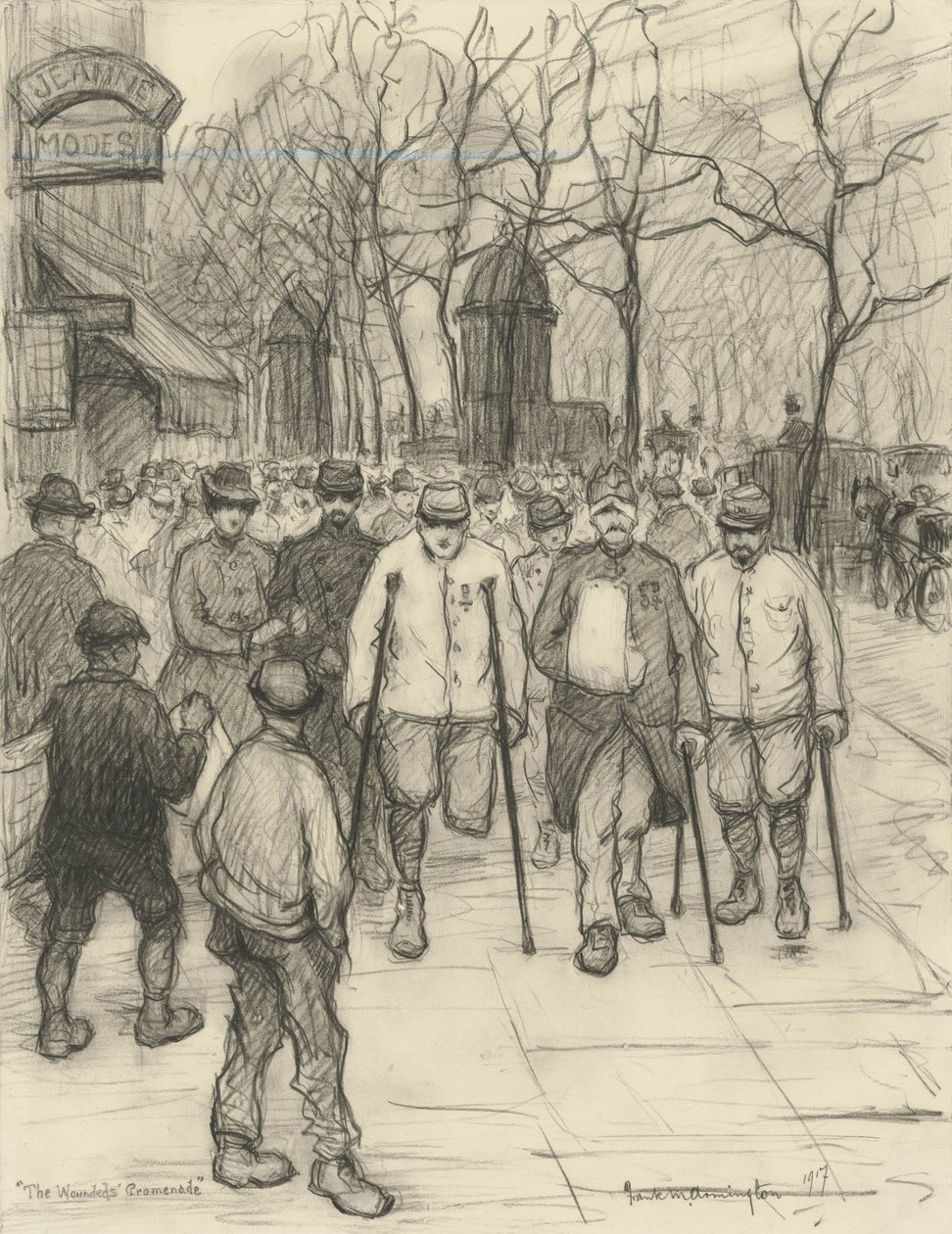 La promenade des blessés, 1917 - Frank Milton Armington